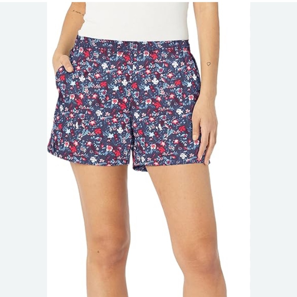 Columbia-Sandy River Floral Printed Shorts- Nocturnal Mini-Hibiscus -Size XS NWT